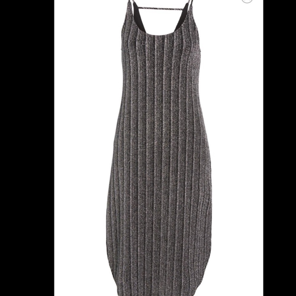 METALLIC GUN METAL COCKTAIL DRESS - Picture 3 of 3